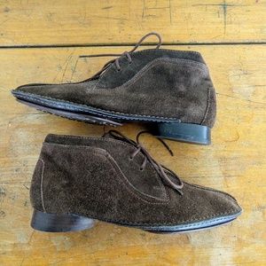 DKNY Vtg Style Suede Chukka Ankle Boots Italian!